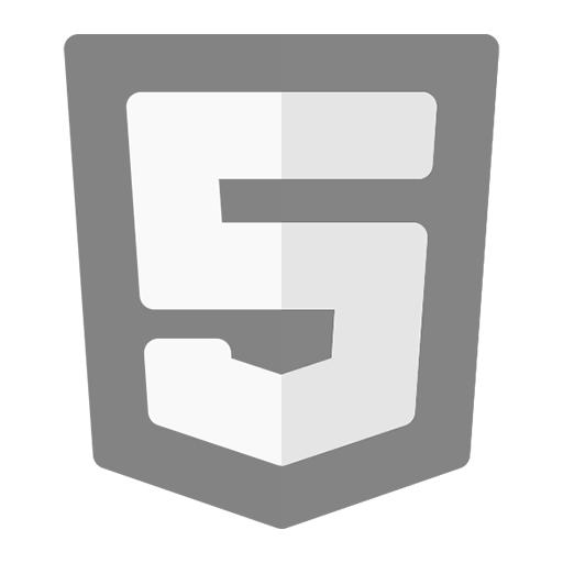 html icon black and withe